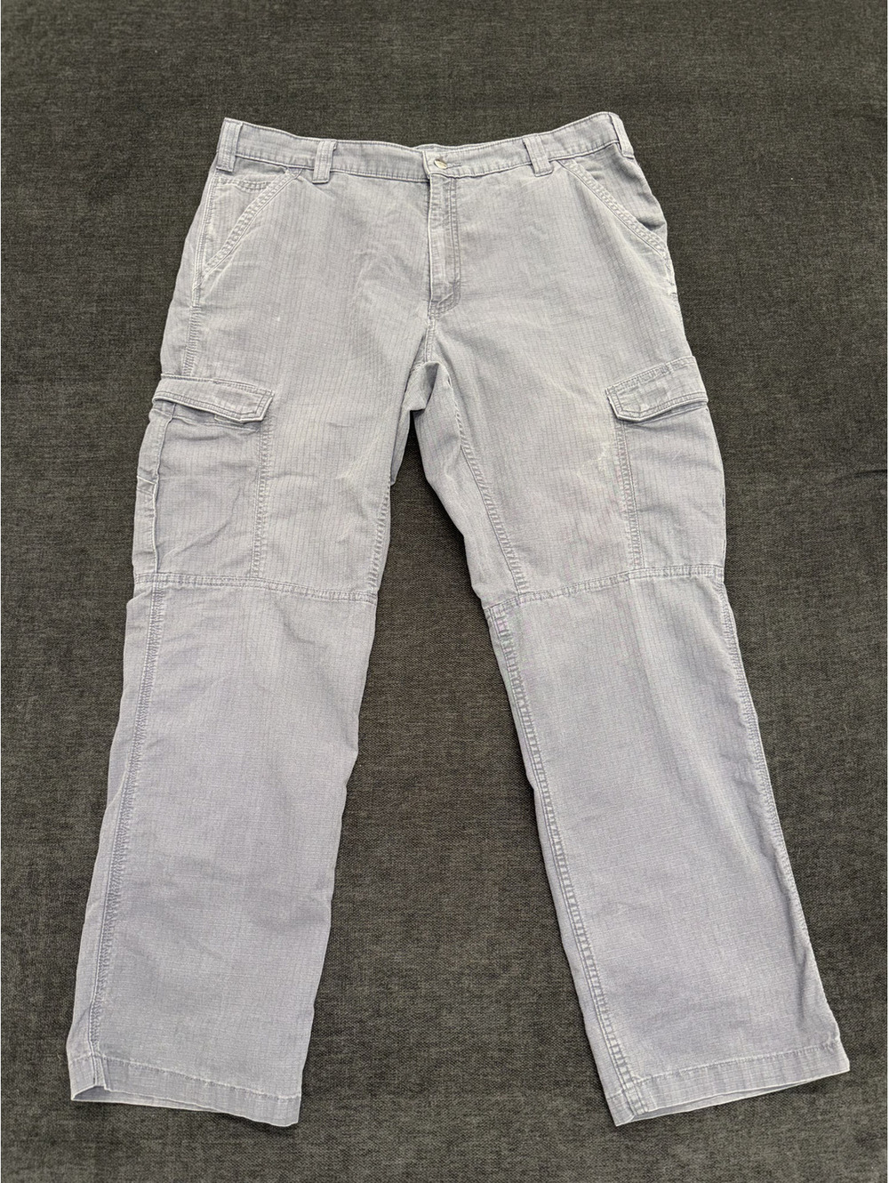 Carhartt Men's Relaxed Fit Cargo Pants 38x32 Gray Cotton Polyester Blend